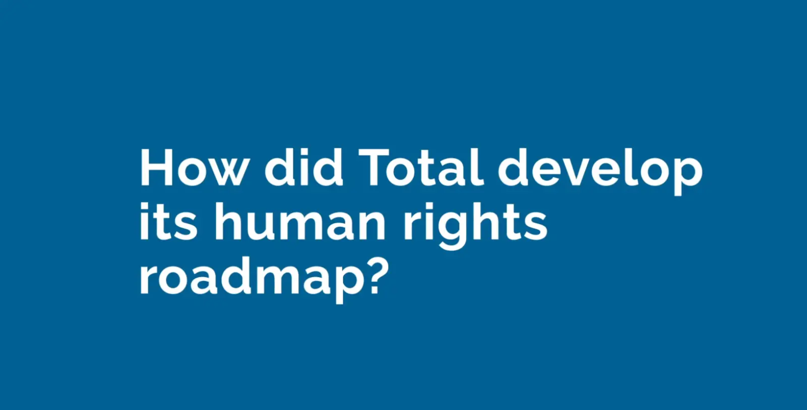 How did Total develop its human rights roadmap?